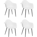 Maison Chic Jedilni stoli - Vzorci stoli 4 kosi bele barve PP A635, (22032806) | Shoptok.si