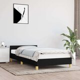 vidaXL okvir za krevet s uzglavljem crni 90x190 cm od tkanine | shoptok.hr