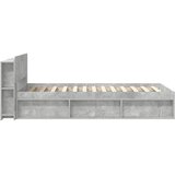  Okvir kreveta s pohranom s uzglavljem Betonska siva 80 x 200 cm | shoptok.hr