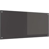 vidaXL Kuhinjska zidna obloga Tamno siva Staklo 110 x 50 cm Čvrsta | shoptok.hr