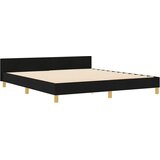  Krevetna konstrukcija s uzglavljem Crna 180 x 200 cm tkanina | shoptok.hr