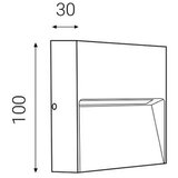  LED2 - LED spoljno zidno svetlo STEP ON LED/3W/230V antracit IP54 | Eponuda.com