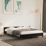 vidaXL Posteljni okvir z vzglavjem črn 140x200 cm žamet Cene