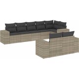 Maison Chic Seti vrtnega pohištva - Vrtna garnitura - Vrtni pohištvo set 8-delna z blazinami sv. siv poli ratan, (21808139) | Shoptok.si