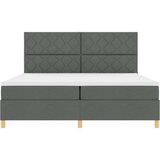  Krevet sa kutijom i madracem tamno siva 200x200 cm tkanina | shoptok.hr