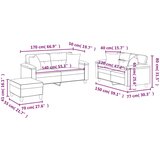  3-dijelni set sofa s jastucima crni od mikrovlakana - Crna s jastucima i tabureom | shoptok.hr