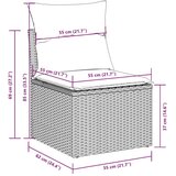 vidaXL 7-dijelni set vrtnih sofa svjetlosivi od poliratana | shoptok.hr