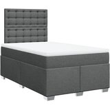  Krevet box spring s madracem tamnosivi 120 x 190 cm tkanina | shoptok.hr