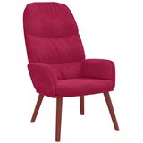  Opuštajuća fotelja od baršuna boje vino crvene | Shoptok.si