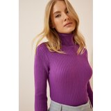 Happiness İstanbul Sweater - Purple - Fitted Cene