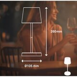 BRILONER 7423016 - LED prigušiva punjiva stona lampa LED/2,6W/5V IP44 bela | Eponuda.com