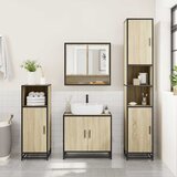  3-dijelni set kupaonskog namještaja boja hrasta sonome drveni | shoptok.hr