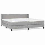 Maison Chic Box spring postelja - Vzmetna postelja z vzmetnico svetlo siva 200x200 cm blago SL20069, (21893351) | Shoptok.si