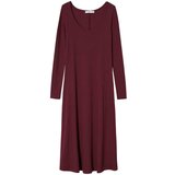 Mango Pletena obleka 'kilian' bordo | Shoptok.si