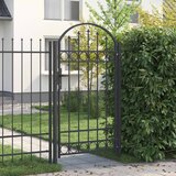  Ogradna vrata ASSEN 100 x 175 cm Čelik s prahom premazan Siva | shoptok.hr