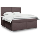 Maison Chic Box spring postelja - Vzmetna postelja z vzmetnico temno rjava 180x200 cm blago SL11437, (21904552) | Shoptok.si