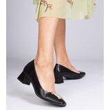 D/CEO marka niezdefiniowana Black low heel pumps with gold decoration Kessadi | shoptok.hr