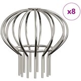  Zaštita od lišća za žljeb 8 pcs Srebrno 75 mm Nehrđajući čelik | shoptok.hr