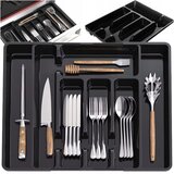  organizator pribora za jelo za kuhinjsku ladicu do 44 cm crni | shoptok.hr