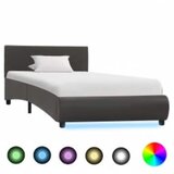  Okvir za krevet od umjetne kože s LED svjetlom sivi 100x200 cm | Eponuda.ba