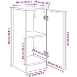vidaXL Kreveta Staro drvo 30 x 30 x 70 cm Konstruirano drvo | shoptok.hr