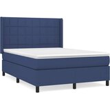  Krevet s oprugama i madracem plavi 140 x 190 cm od tkanine | shoptok.hr