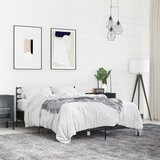 Maison Chic Posteljni okvir - Dvoposteljna postelja - Zakonska postelja črn 140x190 cm inženirski les in kovina-J13794, (21771882) | Shoptok.si