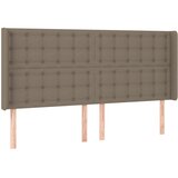  LED uzglavlje smeđesivo 203 x 16 x 118/128 cm od tkanine | shoptok.hr