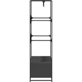 vidaXL Garderobna omara črna 90x50x180 cm inženirski les | Shoptok.si