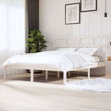 Posteljni okvir bel iz trdnega lesa 180x200 cm 6FT, (20644372) | Shoptok.si
