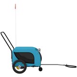 Prikolica za bicikl za ljubimce plavo-crna od tkanine i željeza | shoptok.hr