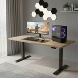 Uvi LITE V2 električna dvižna miza Chalet Oak in črni okvir | Shoptok.si