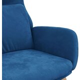  Stolica za opuštanje plava baršunasta | shoptok.hr