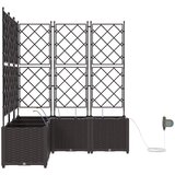  Vrtna saksija 5 pcs Smeđa 120 x 120 x 142 cm Plastika | shoptok.hr