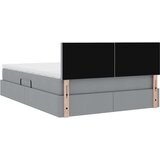  Krevet S LED lampica Svijetlo siva 140 x 190 cm tkanina | shoptok.hr