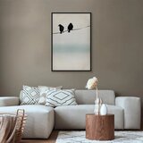  Slika - Frozen Sparrows (1 Part) Vertical 80x120 U crnom drvenom okviru | shoptok.hr
