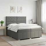  Boxspring krevet s madracem Tamnosiva 200 x 200 cm Tkanina | shoptok.hr