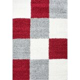 Novel preproga z visokim florom life 1501 160/230 cm tkano rdeča, bela, svetlo siva Cene