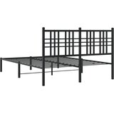  Metalni okvir za krevet s uzglavljem crni 120x200 cm | shoptok.hr