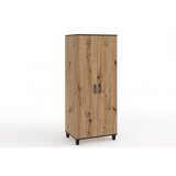ADRK Dvovratna garderobna omara POLA 12 z lesenimi nogami - HRAST ARTISAN | Shoptok.si
