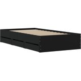  Okvir za krevet s ladicama crni 100x200 cm konstruirano drvo | shoptok.hr