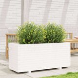  Vrtna sadilica bijela 110x40x49 5 cm od masivne borovine | shoptok.hr