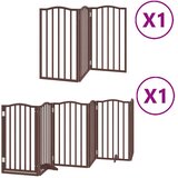  Vrata za pse s vratašcima 9 panela sklopiva 450 cm drvo topole | shoptok.hr