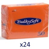 BulkySoft Salvete, 50/1, Dvoslojna, 24 pakovanja, 33x33 cm, Narandžasta Cene