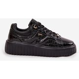 Lee Cooper patent leather women's sneakers on platform | ePonuda.com