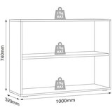 MID.YOU Pisarniški Regal Salia B100, Antracit, Barva Hrasta | Shoptok.si