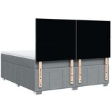 vidaXL Krevet s oprugama i madracem svjetlosivi 200 x 200cm od tkanine | shoptok.hr