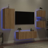  The Living Store Komplet TV omaric LED 5-delni sonoma hrast inženirski les - Stenska TV Enota, (21555336) Cene
