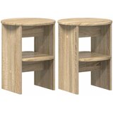  Pomoćni ormarić 2 pcs Sonoma hrast Ø40 x 50 cm | shoptok.hr