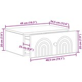  Noćni ormarić za montažu na zid 2 pcs Crna 49 x 34,5 x 20 cm | shoptok.hr